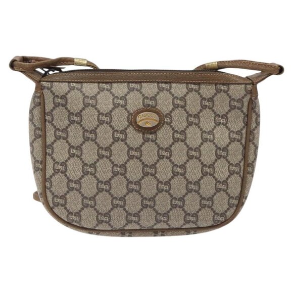GUCCI GG Plus Supreme Shoulder Bag PVC Beige Auth - Picture 8 of 16